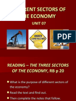 Different Sectors of The Economy