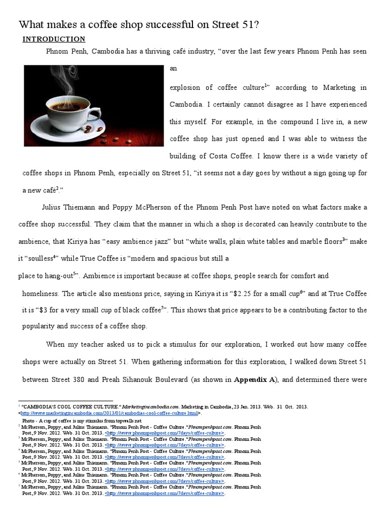 What Makes A Coffee Shop Successful On Street 51? | PDF | Cambodia ...