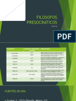 Filósofos presocráticos y sus teorías sobre el elemento originario