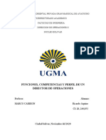 Funciones, Competencias y Perfil de Un Director de Operaciones