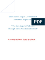 An Example of Data Analysis: Mathematics Higher Level Internal Assessment Exploration