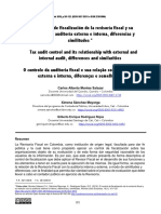 El Control de Fiscalización de La Revisoría Fiscal y Su Relación Con La Auditoría Externa e Interna, Diferencias y Similitudes