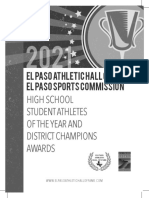 El Paso Athletic Hall of Fame High SChool Athletes of Year 2020-2021 PDF