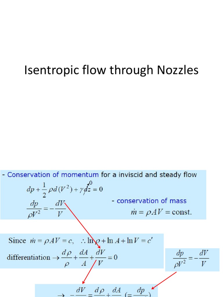 Isentropic Flow in Nozzles Explained | PDF | Rocketry | Fluid Dynamics