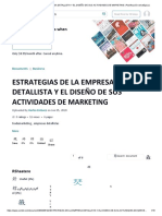 Estrategias de La Empresa Detallista y El Diseño de Sus Actividades de Marketing - Planificación Estratégica - Marketing