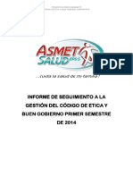 Informe Cod Primer Semestre 2014