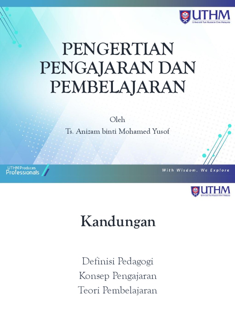 1apedagogydefinitions Conceptsofteaching Pdf