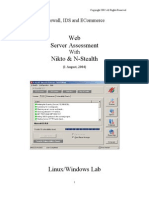 Firewall IDS and ECommerce - Web Server Assessment with Nikto and N-Stealth (August2004)