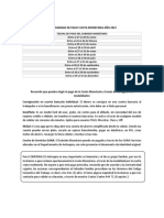 Cronograma de Pago Cuota Monetaria Año 2021