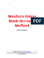 Western Union Bank Account Method: Edited Edition