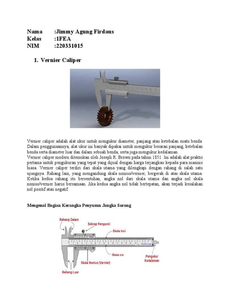 Vernier Caliper Adalah Alat Ukur Untuk Mengukur Diameter PDF