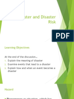 Disaster and Disaster Risk