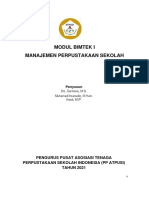 Modul Bimtek Manajemen Perpustakaan Sekolah 2021