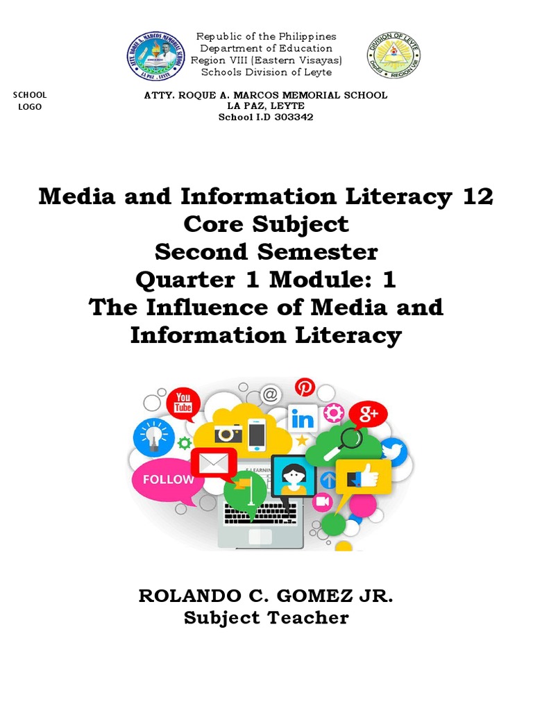 COVER PAGE MODULE Media Literacy | PDF