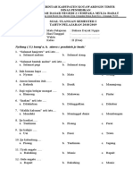 SDN 2 Cempaka Mulia Barat soal ujian semester 1 bahasa Dayak Ngaju