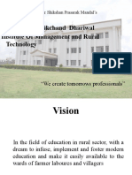 Manikchand Dhariwal: Institute of Management and Rural Technology