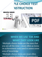 Multiple Choice Test Construction