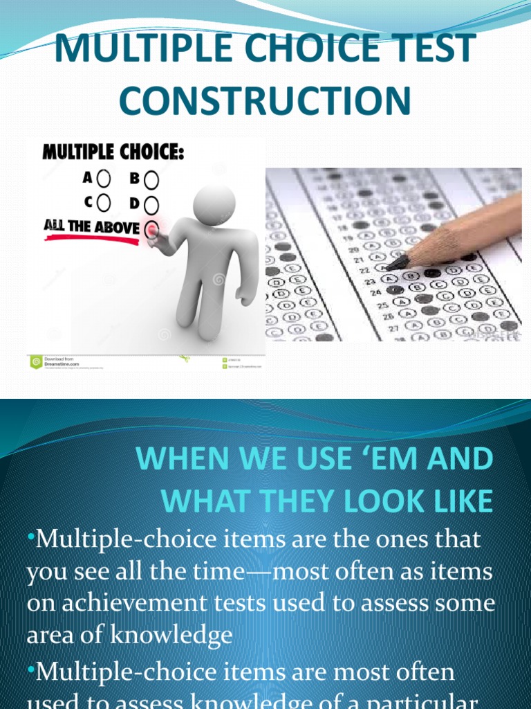 Multiple Choice Test Construction | PDF | Multiple Choice | Psychology