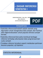 Dasar - Dasar Inferensi Statistik I