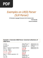 Examples On LR (0) Parser (SLR Parser)