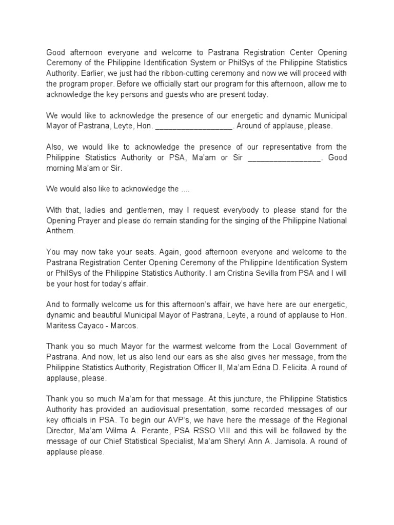 Program Script | PDF | Government And Personhood | Policy