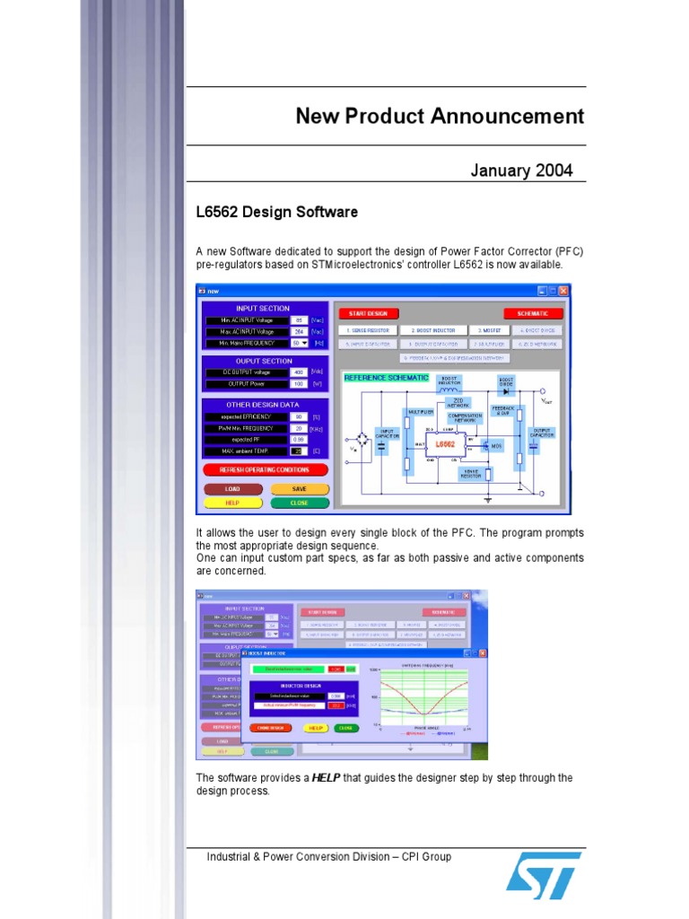 L6562 PFC Design Software Announcement | PDF