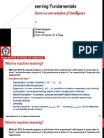 The Ability To Learn Is A Core Artefact of Intelligence: Machine Learning Fundamentals