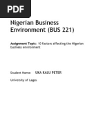 Download 10 factors affecting the nigerian business environment by Peter Uka SN51098552 doc pdf