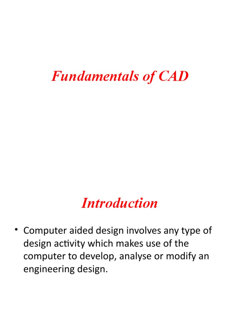 Fundamentals of CAD | Download Free PDF | Computer Aided Design ...