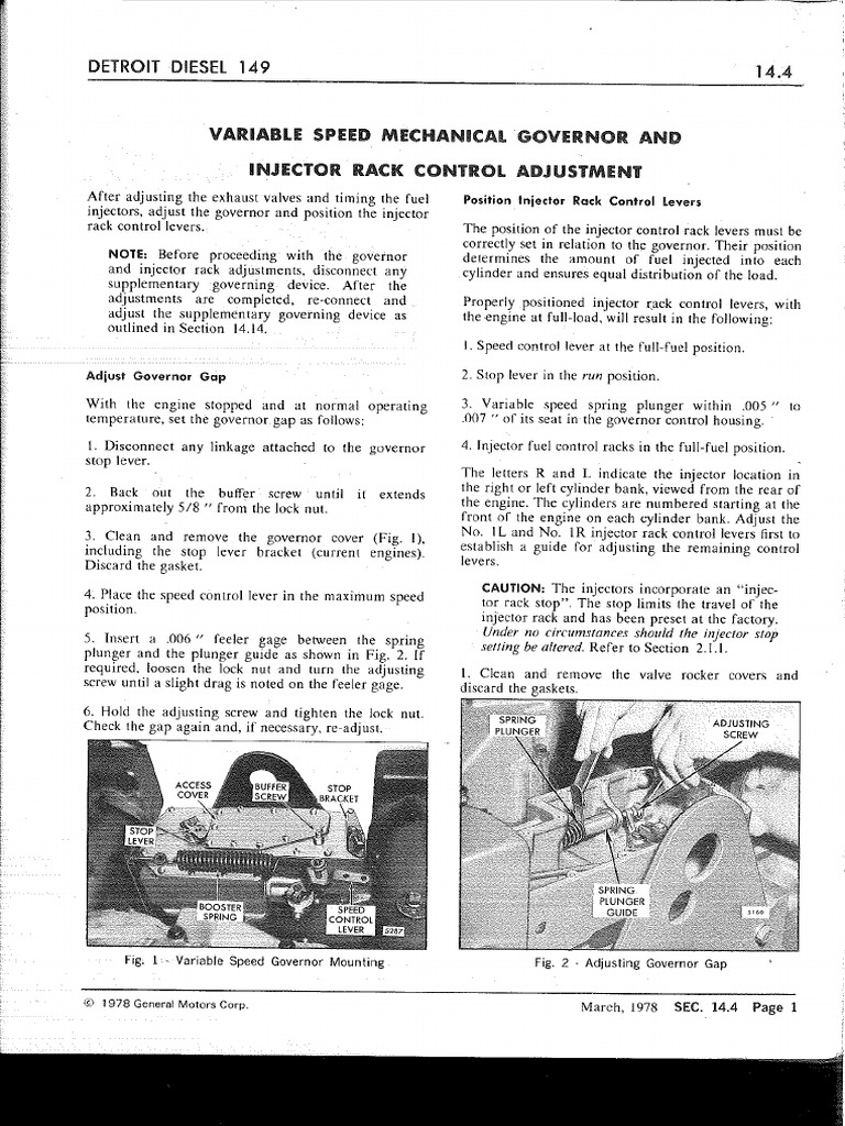 Governor Adjust Idle Speed PDF Fuel Injection Nut (Hardware)