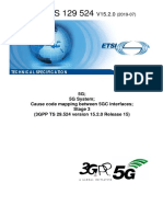 ETSI TS 129 524 V15.2.0 (2019-07) 5G 5G System Cause Code Mapping Between 5GC Interfaces Stage 3 (3GPP TS 29.524 Version 15.2.0 Release 15)