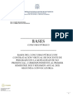 Bases - CONCURSO PÚBLICO - Segunda Convocatoria - Ref. RD 000662