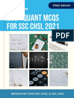 Quantitative Aptitude MCQ SSC CHSL