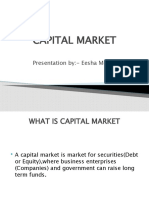 Capital Market: Presentation By:-Eesha Mehta