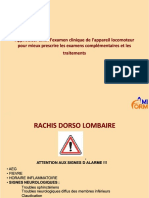 PDF Examen Clinique Rachis Dorso Lombaire DD