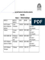 Planning Des Examens S2 CA Mai 2021