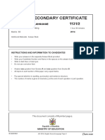 Junior Secondary Certificate: English Second Language