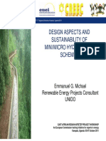 Design Aspects and Sustainability of Mini/Micro Hydropower Schemes