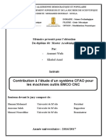 Contribution À L'étude D'un Système CFAO Pour Les Machines Outils EMCO CNC