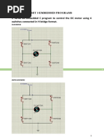 Set 3 Embedded Programs Write An Embedded C Program To Control The DC Motor Using 4 Switches Connected in H Bridge Format