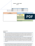 Module 1.1 Activity Sheet Activity 1: Name: Date of Submission