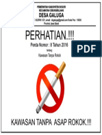 Perda Kab Bogor No 8/2016 Kawasan Tanpa Rokok