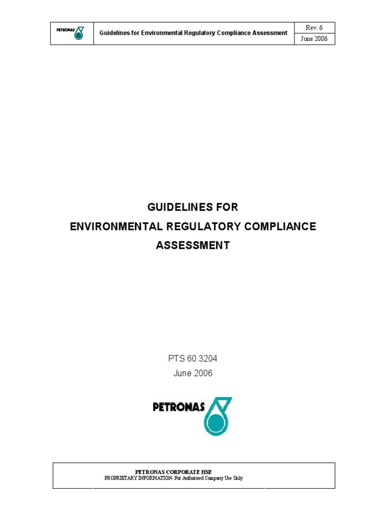 Guidelines For Environmental Regulatory Compliance Assessment PDF
