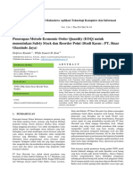 Penerapan Metode Economic Order Quantity (EOQ) Untuk Menentukan Safety Stock Dan Reorder Point (Studi Kasus: PT. Sinar Glassindo Jaya)