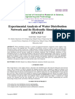 Experimental Analysis of Water Distribution Network and Its Hydraulic Simulation by Epanet