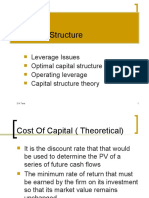 Capital Structure: Leverage Issues Optimal Capital Structure Operating Leverage Capital Structure Theory