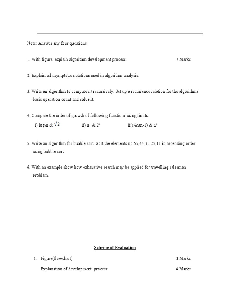 Algorithm Development and Analysis Guide | PDF | Teaching Methods ...