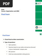 Final Exam 2021 - Recap