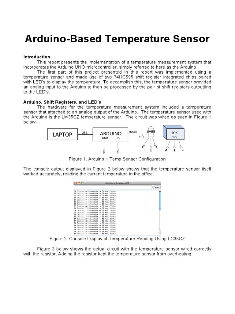Arduino Temp Sensor Guide | PDF | Arduino | Electronic Circuits