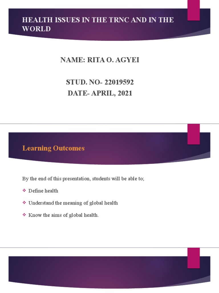 Global Health Issues PP | PDF | World Health Organization ...
